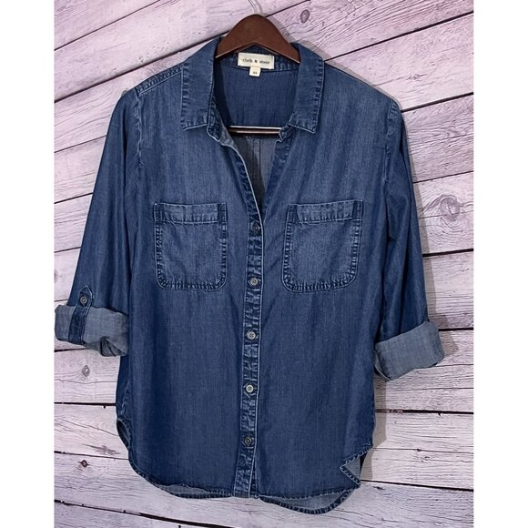 CLOTH & STONE Alanis Button Front Top - Women's SIZE XS - Picture 2 of 7